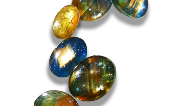 Gold sheen cabochons rare quality